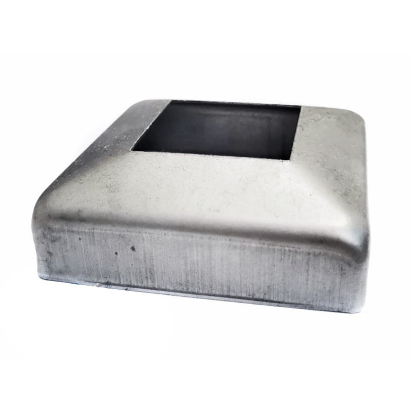 Strofix 90x90 neapstrādāts S235 kvadrātveida pamatnes vāks ar kvadrātveida atveri 40x40 mm stabam