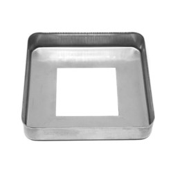 Strofix 90x90 pulēts kvadrātveida pamatnes vāks ar spoguļapdares kvadrātu 40x40 mm stabam