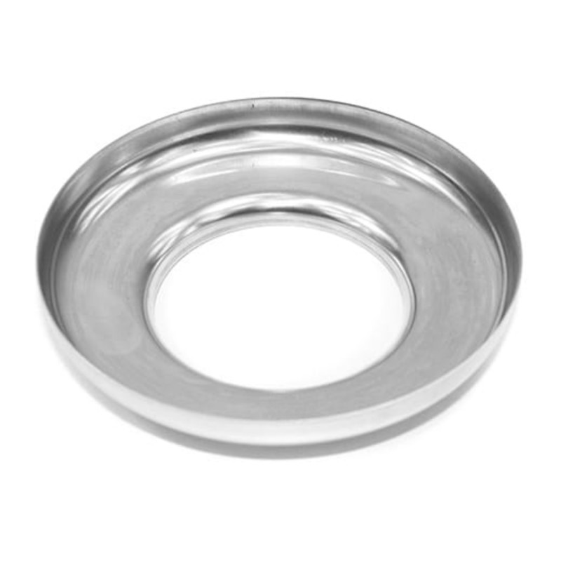 Strofix Ø95 polished base cover side view showing 18 mm height and post opening