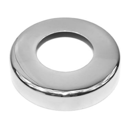 Strofix pamatnes vāks Ø42,4 mm caurulei, Ø85 mm pulēts, AISI 304 spoguļapdares disks, kas noslēpj margu staba plāksni