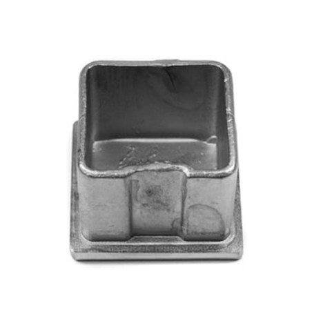 Strofix flat end cap for 40x40 mm square tube underside view