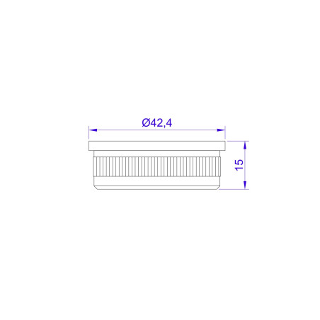 Flat End Cap Press-Fit Ø42.4/48 mm Tube | Strofix