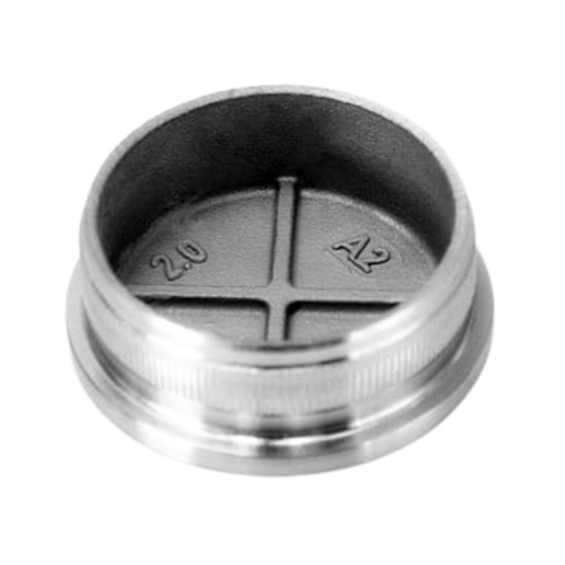 Flat-end cap 42.4 x 2 mm, Polished | Strofix