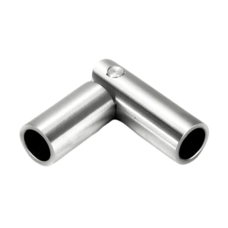 Strofix adjustable elbow Ø10 rod showing variable-angle joint between two rod ends