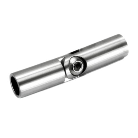Strofix adjustable elbow for Ø10 mm rod, satin AISI 304, variable-angle joint for joining solid railing rod