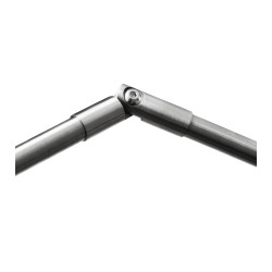 Strofix adjustable elbow Ø12 rod showing variable-angle joint between two rod ends