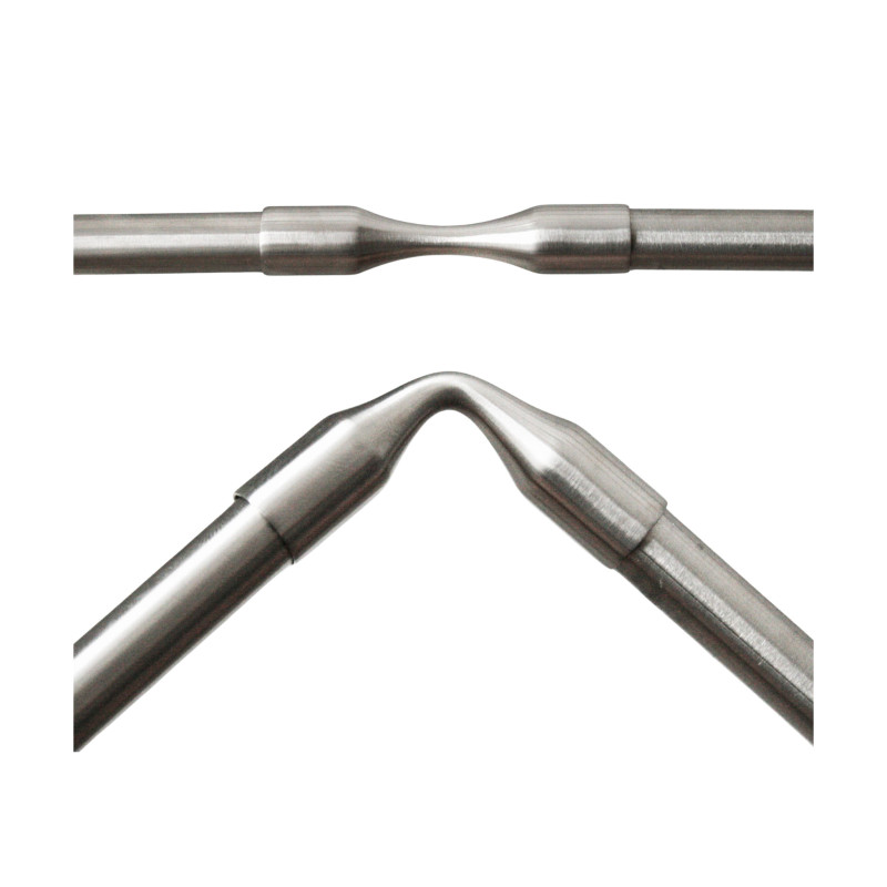 Strofix bend elbow Ø12 rod 70 mm detail showing satin finish and curved leg