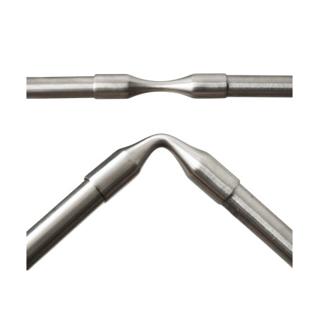 Strofix bend elbow Ø12 rod 70 mm detail showing satin finish and curved leg