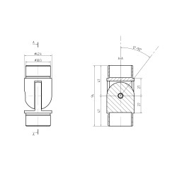 Adjustable elbow for pipe 42.4x2 mm, Polished, 90° | Strofix