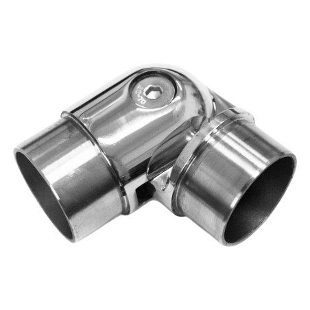 Adjustable elbow for pipe 42.4x2 mm, Polished, 90° | Strofix