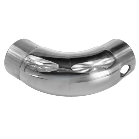 AISI 304 polished adjustable flush elbow for Ø42.4 mm railing tube