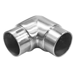 Strofix AISI 304 satin flush angle 90° low-profile for Ø42.4 mm round tube