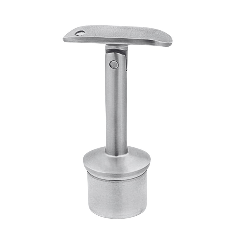 Strofix handrail fitting adjustable 42.4, round ø42.4x2 mm section, satin AISI 304 316, adjustable joint for rail angle