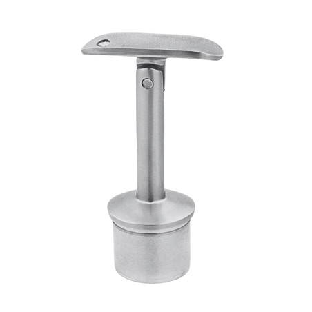 Strofix handrail fitting adjustable 42.4, round ø42.4x2 mm section, satin AISI 304 316, adjustable joint for rail angle