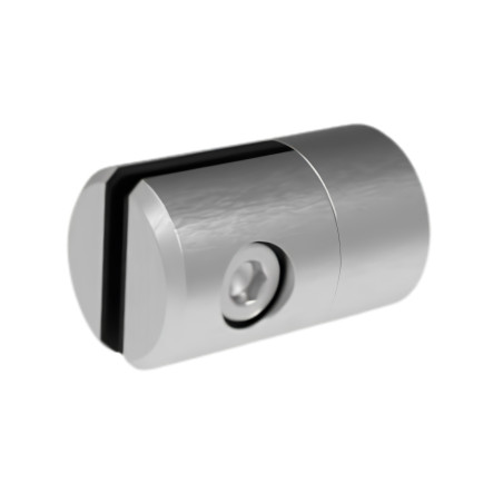 Crossbar holder for glass 4mm, Flat, Satin