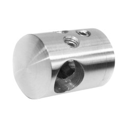 Connecting Crossbar holder for 12 mm, Flat, Satin | Strofix