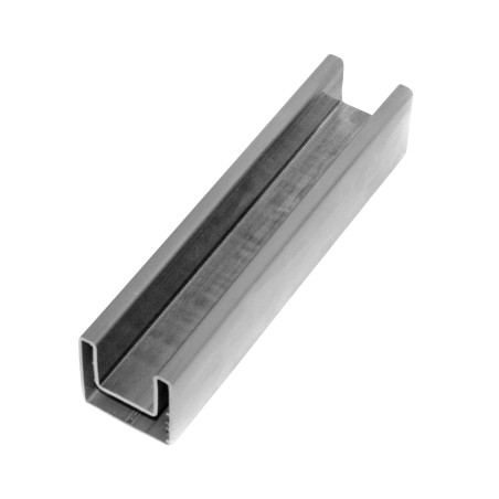 Handrail 40x40 placed on glass, Satin, 2500-5000mm
