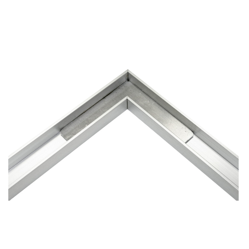 Profile corner for glass 21,52mm, Anodized aluminum, Satin