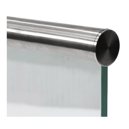 End cap for slot handrail 42,4, Satin