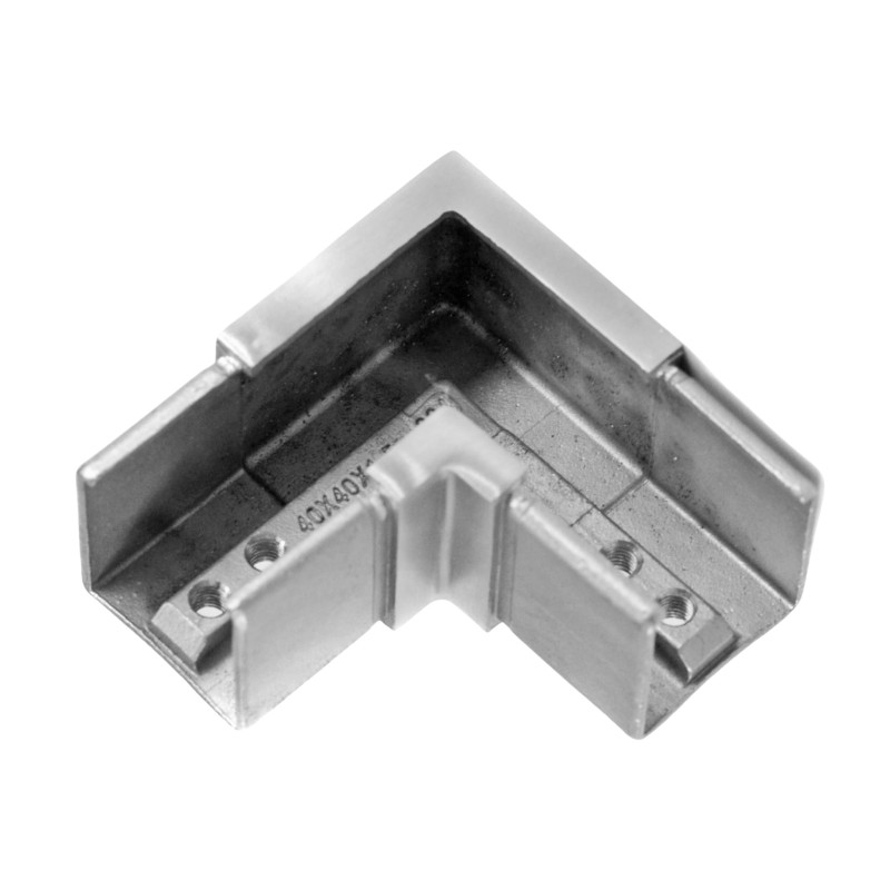 Horizontāls lentera savienojuma leņķis 40x40mm, slīpēts, 90°