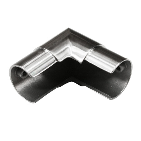 Vertical elbow for handrail 42,4, Satin, 90°