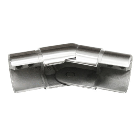 Elbow adjustable for slot handrail 42,4mm, Satin, Bottom