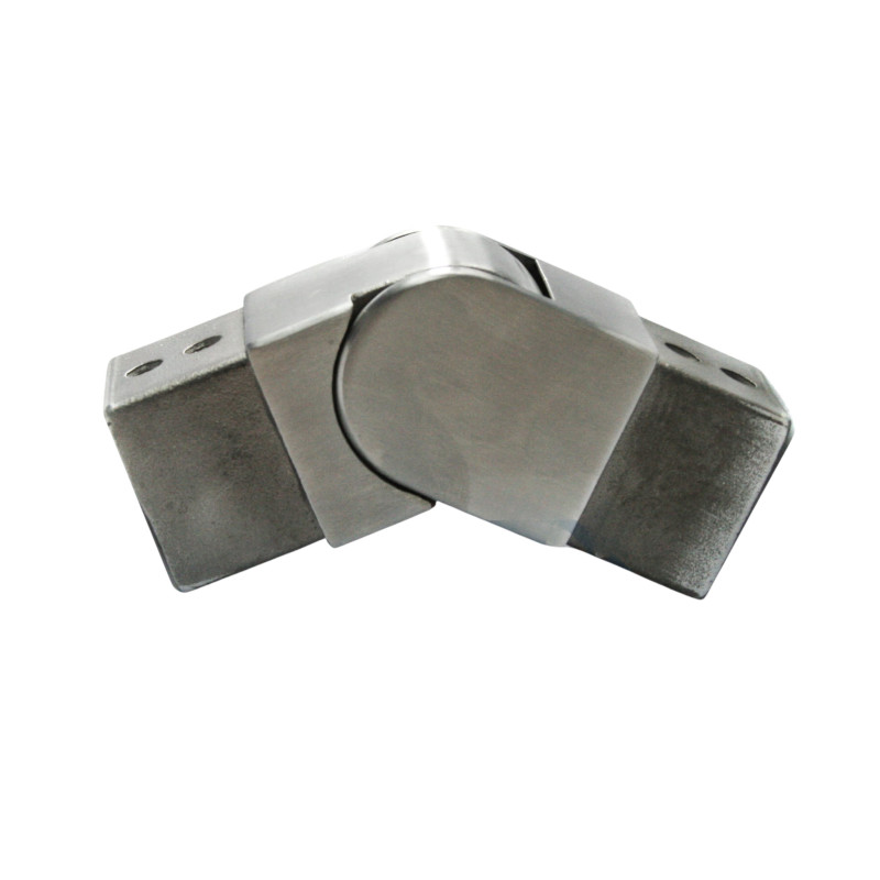 Elbow adjustable for slot handrail 40x40mm, Satin, Upper