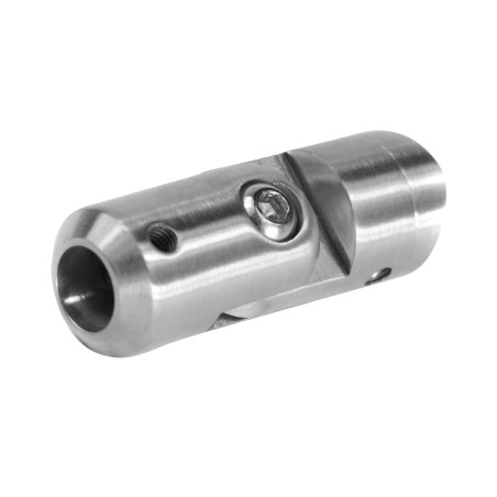 Strofix AISI 304 satin adjustable front handle crossbar holder for round Ø42.4 mm post tube front view
