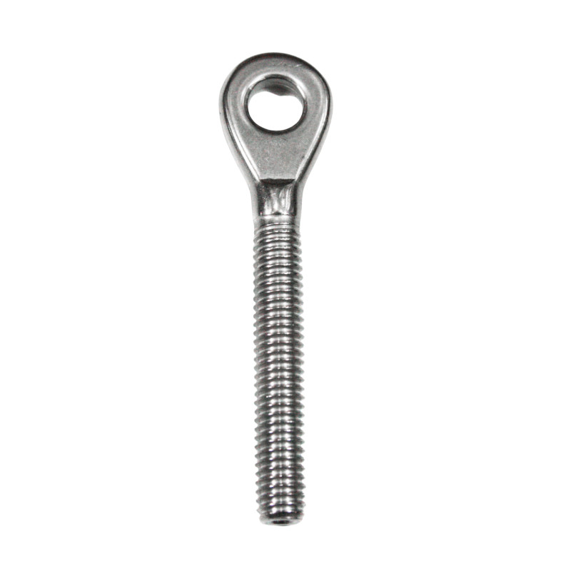 Strofix satin stainless steel M6 cable holder detail showing the rope clamp and thread