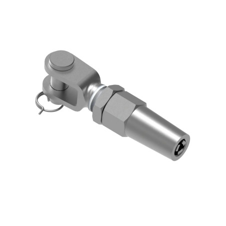 Strofix 51 mm troses turētājs Ø3 mm trosei, slīpēts AISI 316, ar M6 skrūvi