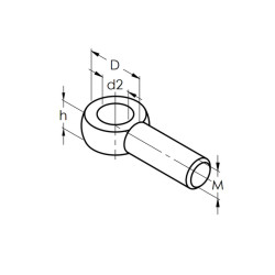 Strofix satin stainless steel Ø3 mm wire rope holder detail showing the rope clamp