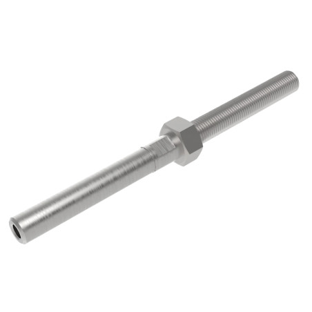 Strofix 100 mm troses turētājs Ø3 mm trosei, slīpēts AISI 316, ar M6 skrūvi