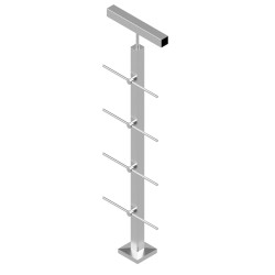 Rod railing system for a flat surface - Flat | Strofix