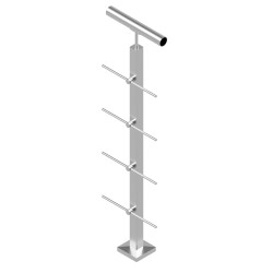 Rod railing system for a flat surface - 42.4 | Strofix