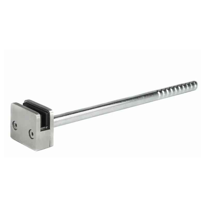 Technical drawing of Strofix glass holder with rod 16x320 mm and holder dimensions 50x60 mm