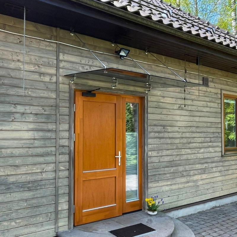 Hanging Glass Canopy With 2 Rods 900-1100 | Strofix