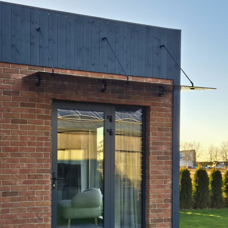 Hanging Glass Canopy With 2 Rods 900-1100 | Strofix
