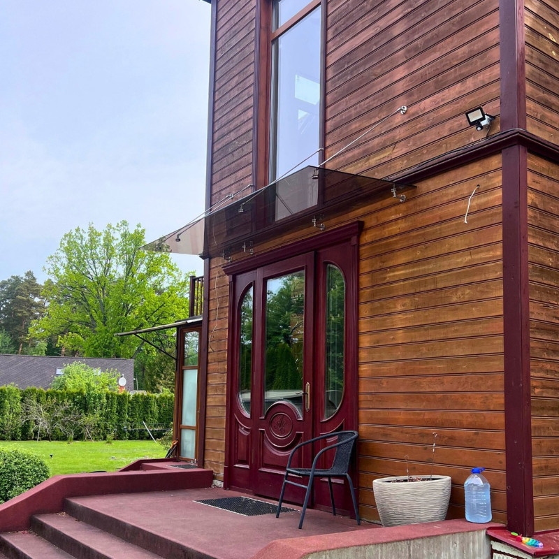 Hanging Glass Canopy With 2 Rods 900-1100 | Strofix