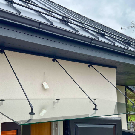 Hanging Glass Canopy With 3 Rods 900-1100 | Strofix