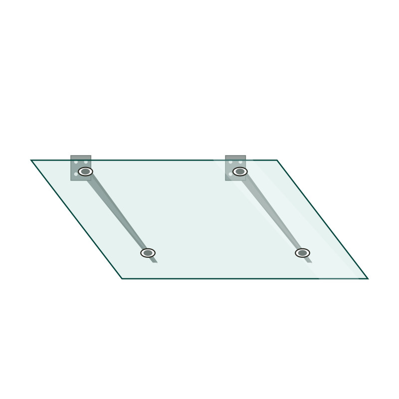 Canopy glass for Truss type brackets S (Depth 900 – 1100)
