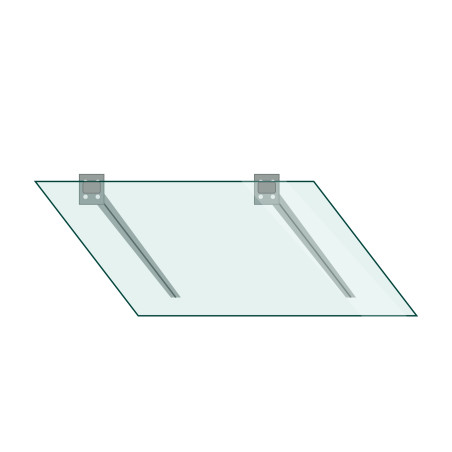 Canopy glass for Clamp type brackets S (Depth 1000)
