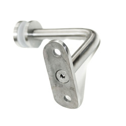 Strofix glass-mounted handrail bracket D30 42.4 side view showing fixed support plate