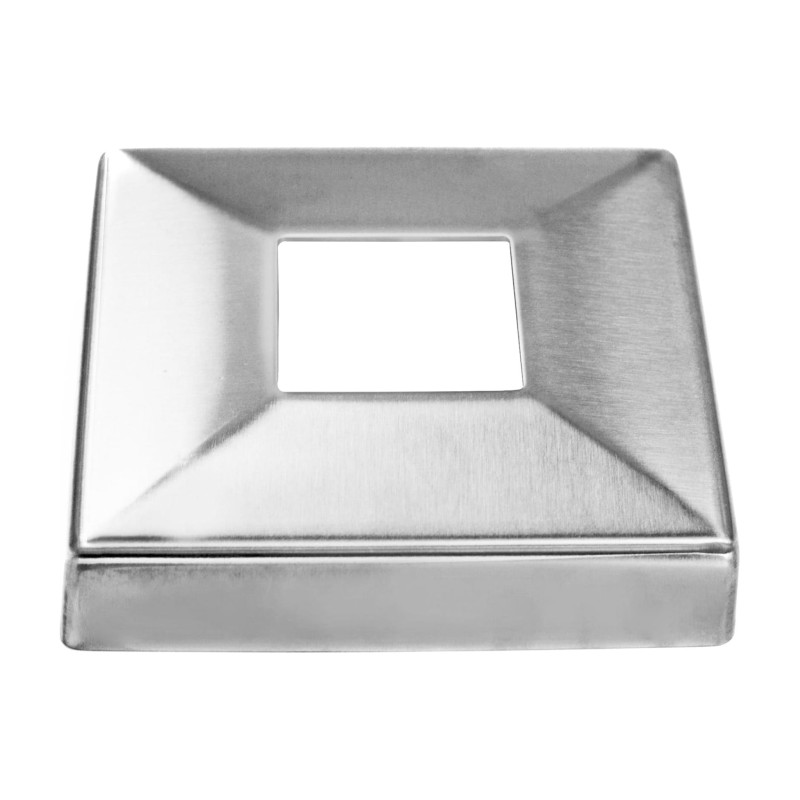 Strofix nosegvāks 40x40 mm kvadrātveida stabam, 110x110 mm, H 25 mm, slīpēts AISI 304 nerūsējošais tērauds