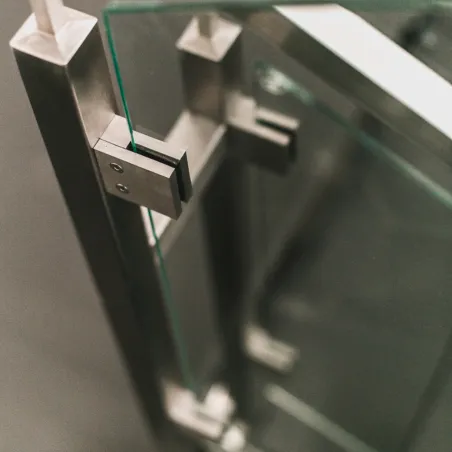 Glass holder on post