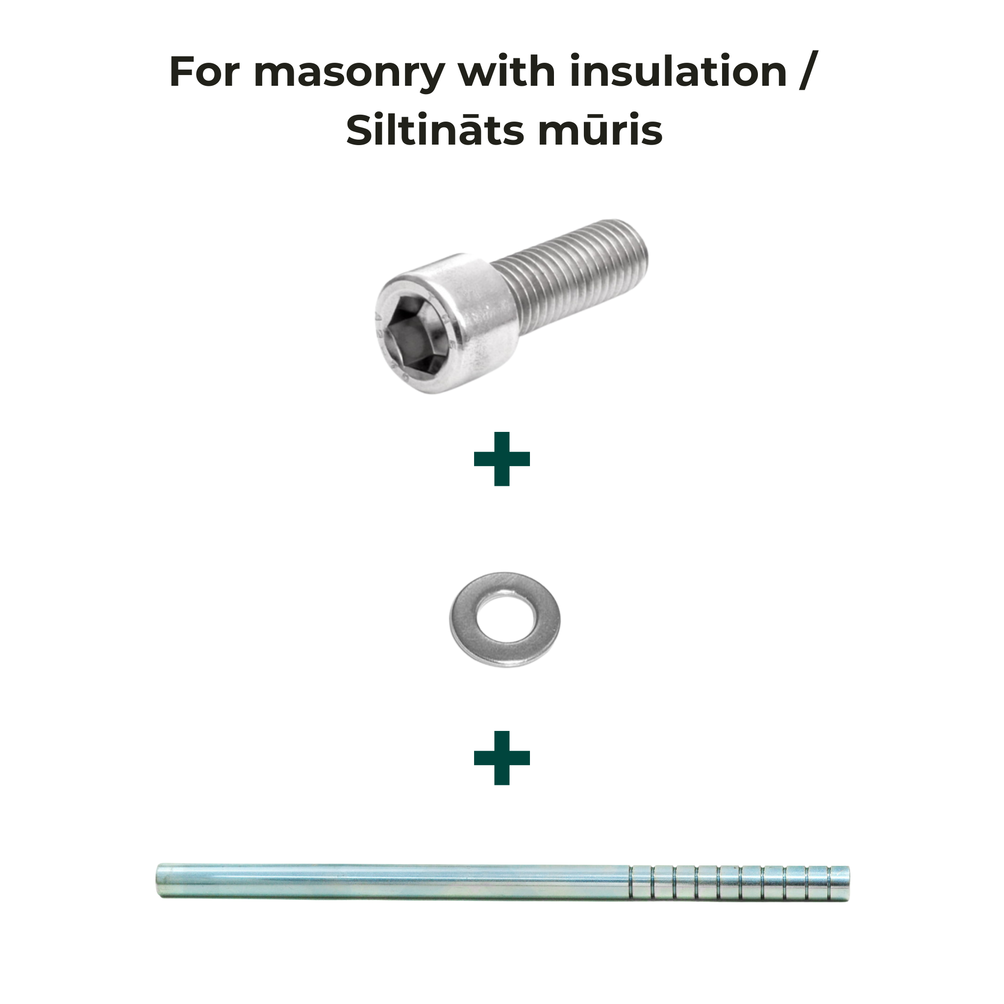 For masonry with insulation /  Siltināts mūris - Strofix