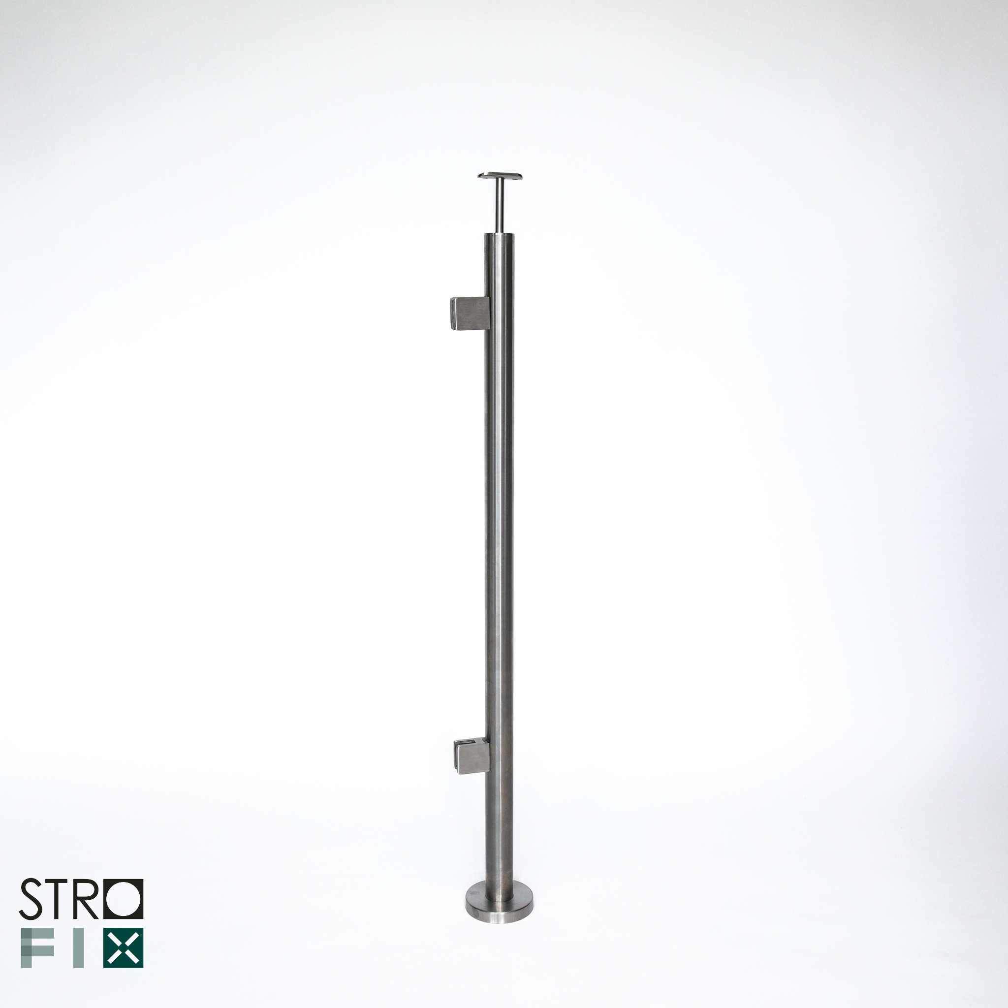 Glass railing system for a flat surface - 42.4 - StroFIX