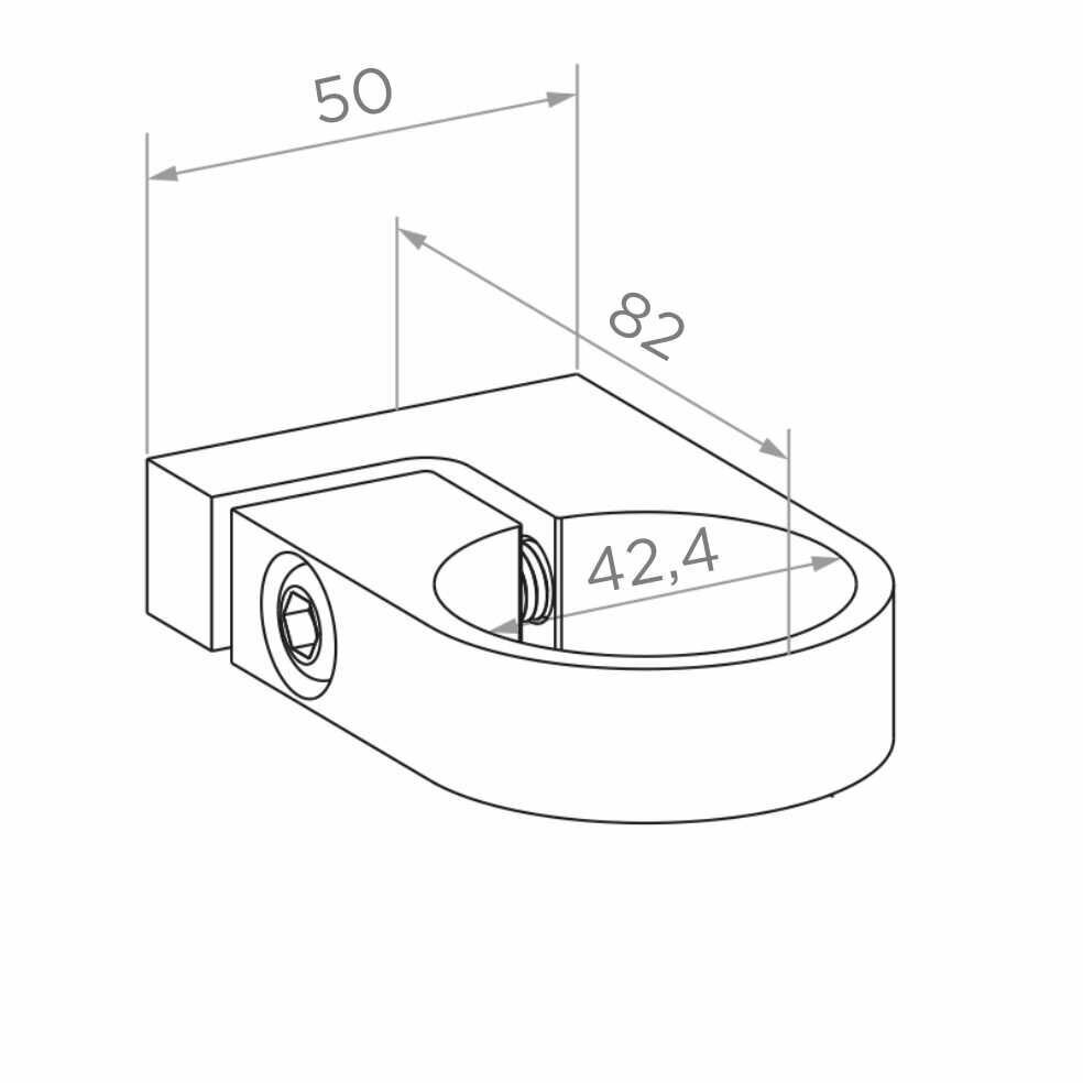 Assembly clamp, d42.4 - Strofix