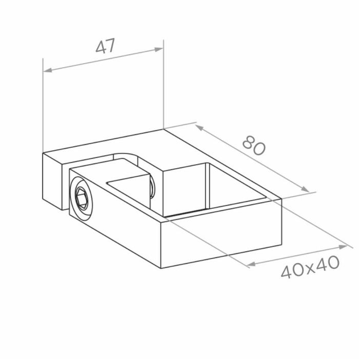 Assembly clamp, 40x40 - Strofix