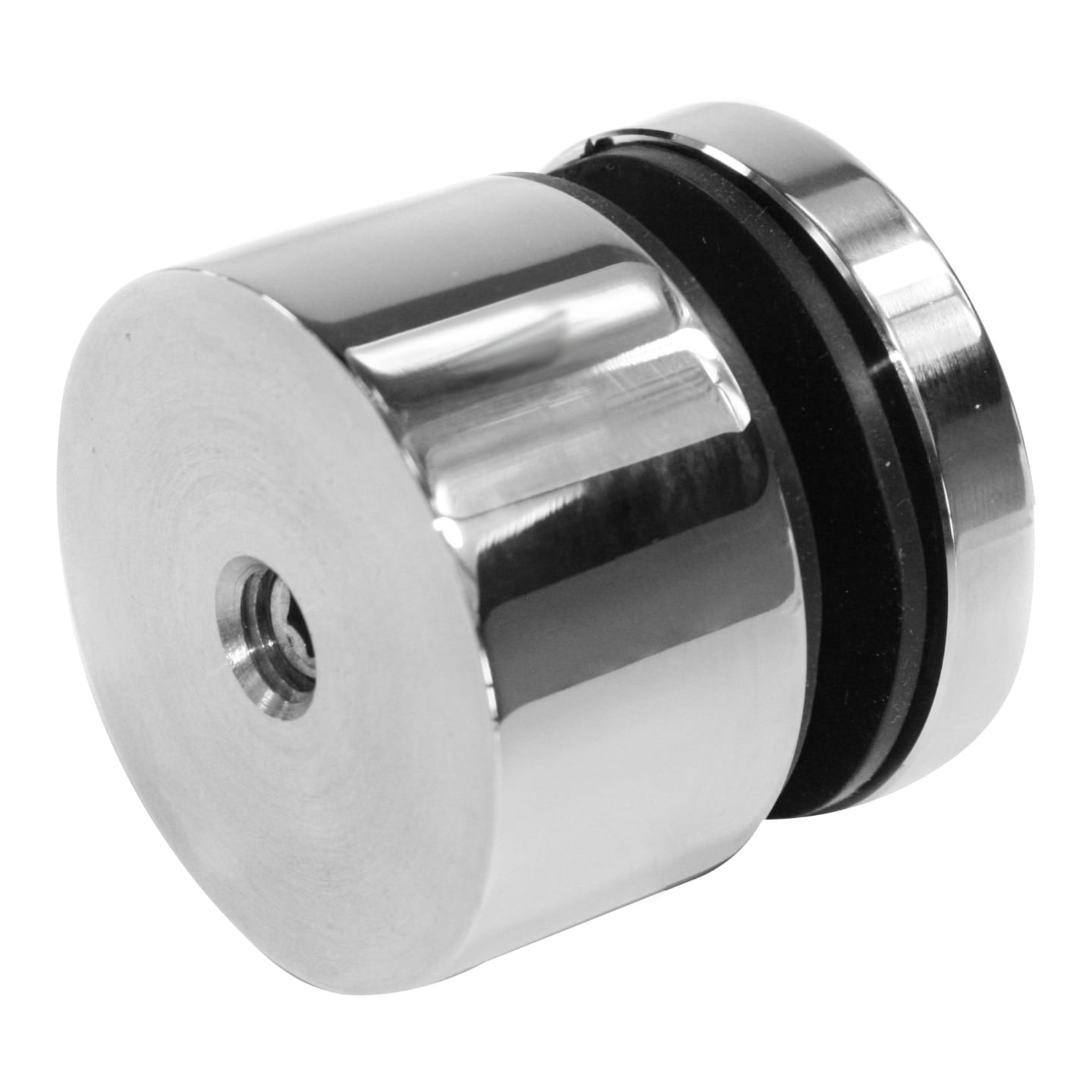 Glass adaptor D50 spherical, with inner thread, SS, polished - Strofix