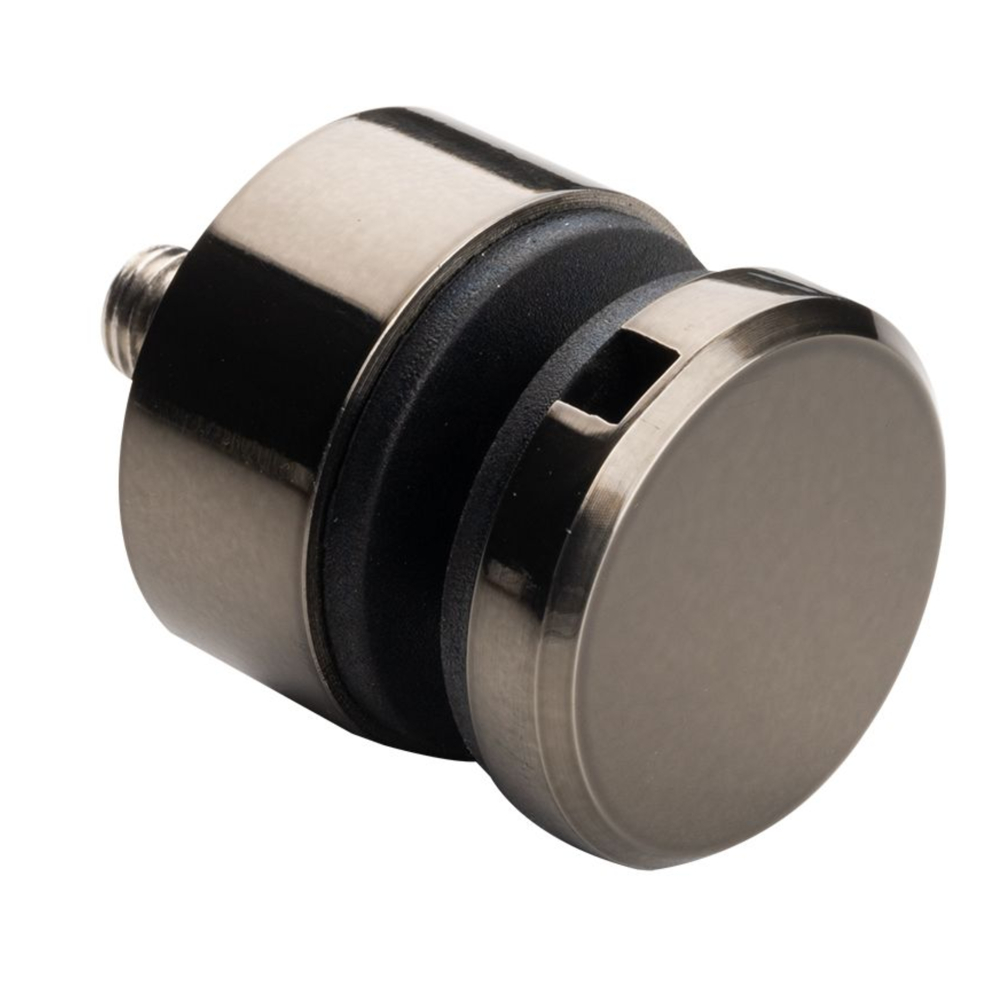 Glass adaptor D30, SS, color, Dark chrome polished - Strofix